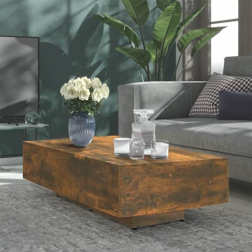 vidaXL Salontafel 100x49,5x31 cm bewerkt hout gerookt, Huis en Inrichting, Tafels | Salontafels, 100 tot 150 cm, Nieuw, Overige houtsoorten