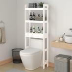 vidaXL Toiletrek 63x26x171 cm massief grenenhout wit, Verzenden, Nieuw, Wit