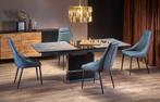 Eettafel Martin Donker Grijs/Zwart 160-200cm uitschuifbaar, Huis en Inrichting, Tafels | Eettafels, Ophalen of Verzenden, Nieuw