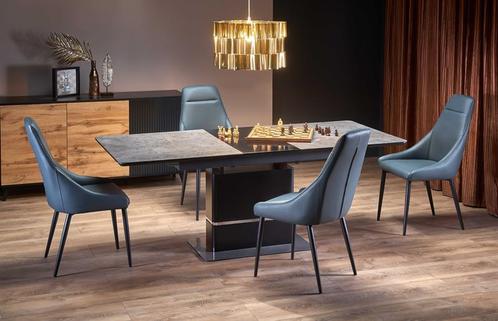 Eettafel Martin Donker Grijs/Zwart 160-200cm uitschuifbaar, Huis en Inrichting, Tafels | Eettafels, Nieuw, Ophalen of Verzenden