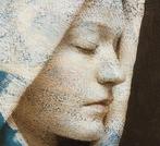 Michal Lukasiewicz - Portrait with phthalo blue II, Antiek en Kunst