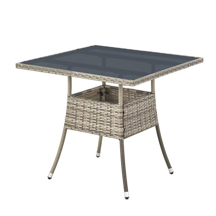 Polyrotan Tuintafel / Bijzettafel / Balkontafel Yoro - Vierk, Tuin en Terras, Tuintafels, Nieuw, Verzenden