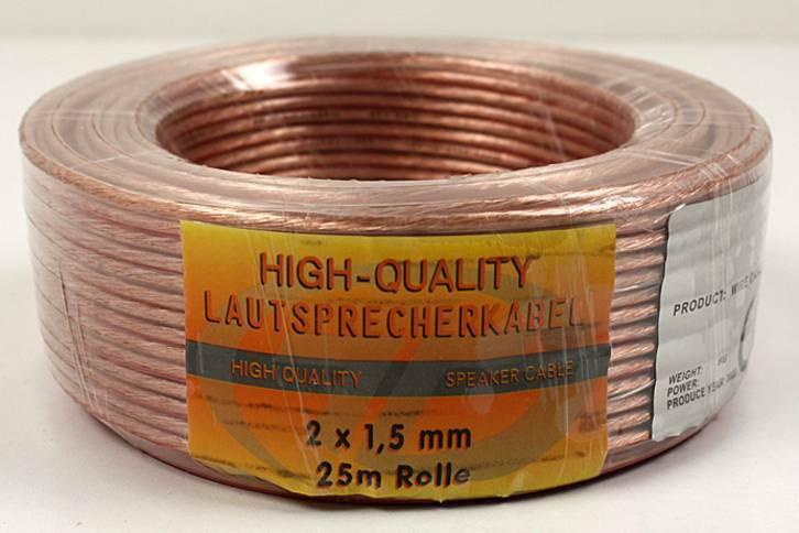 De Goedkoopste Speakerkabel 2 x1.5mm 50 meter €22,-, Audio, Tv en Foto, Audiokabels en Televisiekabels, Luidsprekerkabel, Nieuw