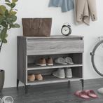 vidaXL Schoenenkast 70x36x60 cm bewerkt hout sonoma grijs, Huis en Inrichting, Verzenden, Nieuw