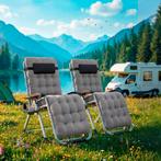 Ligstoel Cloud inklapbaar, traploos verstelbaar - lichtgrijs, Verzenden, Nieuw