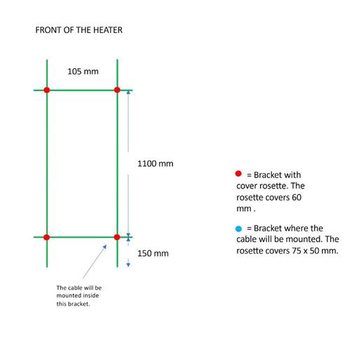 Elektrische Radiator TVS ELDO 2 Edelstaal met Timer 140x13.5, Doe-het-zelf en Verbouw, Sanitair, Ophalen of Verzenden