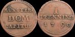 Munster Germany Muenster, Domkapitel 1 pfennig 1790 koper, Postzegels en Munten, Munten | Europa | Niet-Euromunten, Verzenden