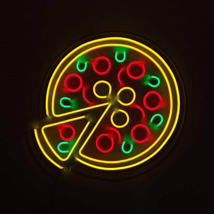 Pizza Neon Bord Pizzaria Lamp Etens Restaurant Voedsel LED, Verzamelen, Overige Verzamelen, Verzenden
