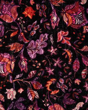 Gewatteerde Velours Bloemen Fuchsia, Hobby en Vrije tijd, Stoffen en Lappen, Nieuw