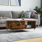 vidaXL Salontafel 90x50x36,5 cm bewerkt hout gerookt, Huis en Inrichting, Tafels | Salontafels, 50 tot 100 cm, Verzenden, Nieuw