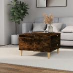 vidaXL Salontafel 55x55x36,5 cm bewerkt hout gerookt, 50 tot 100 cm, Verzenden, Nieuw, 50 tot 100 cm