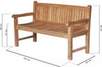 Teakea - Balmoral Teak Tuinbank | 150 breed | 3 Persoons, Tuin en Terras, Tuinbanken, Verzenden, Nieuw, Teakhout