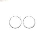 Zilveren  creolen oorringen ronde buis 25  x 2 mm breed, Verzenden, Nieuw, Zilver