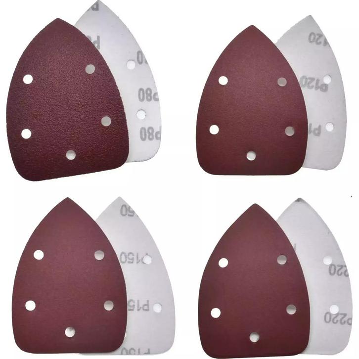 Benson Driehoekige schuurschijven set - 140 x 95 mm - 12..., Doe-het-zelf en Verbouw, Gereedschap | Schuurmachines, Nieuw, Ophalen of Verzenden