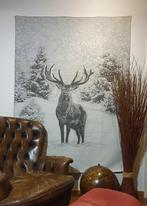 Alpaca Jacquard TAPESTRY met herten in de sneeuw - 185x140cm