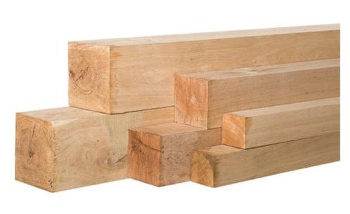 Eiken palen 10x10cm fijn gezaagd, Doe-het-zelf en Verbouw, Hout en Planken, Nieuw, Ophalen of Verzenden