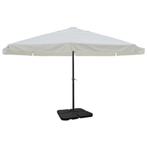 vidaXL Parasol met draagbare voet aluminium (wit), Verzenden, Nieuw