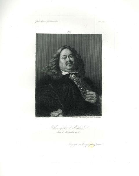 Portrait of Michiel Adriaenszoon de Ruyter, Antiek en Kunst, Kunst | Etsen en Gravures