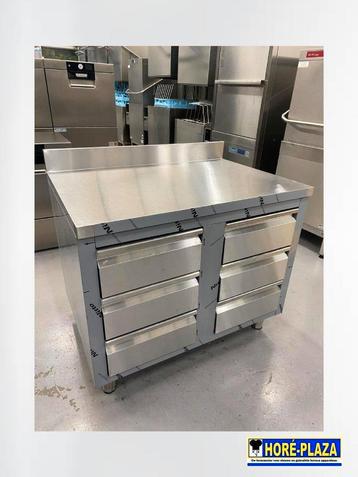 Horeca werkbank RVS 1000 x 700 mm | 6 lades (Demo) beschikbaar voor biedingen