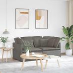 vidaXL Modulaire bank met kussens corduroy stof lichtgrijs, Huis en Inrichting, Verzenden, Nieuw, Stof