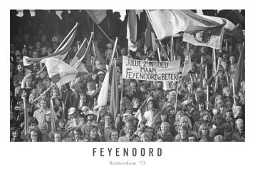 Vintage voetbal Rotterdam | de Kuip | Feyenoord | Poster beschikbaar voor biedingen