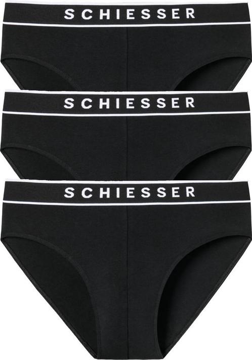 Schiesser - Maat XL - 95/5 Organic Heren Rio Slip - Zwart -, Kleding | Heren, Ondergoed, Verzenden
