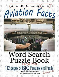 Circle It, Aviation Facts, Large Print, Word Search, Puzzle, Hobby en Vrije tijd, Denksport en Puzzels, Zo goed als nieuw, Verzenden