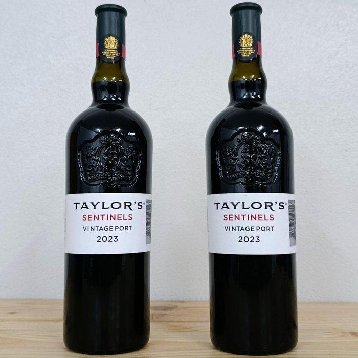 2023 Taylors, Sentinels - Vintage Port - Porto - 2 Fles, Verzamelen, Wijnen