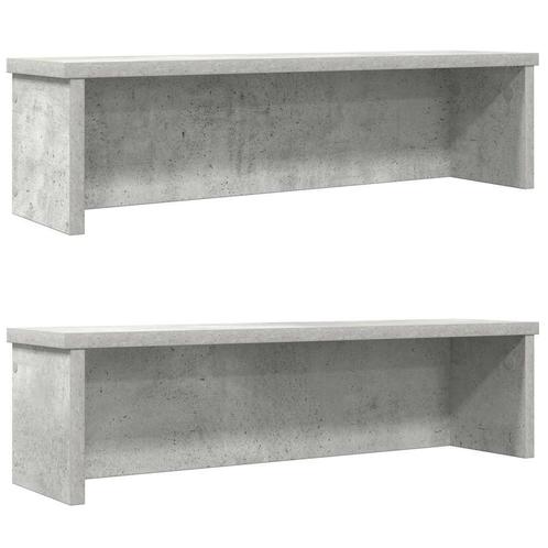 vidaXL Keukenrekken stapelbaar 2 st 50x15x16 cm betongrijs, Huis en Inrichting, Keuken | Keukenbenodigdheden, Nieuw, Verzenden