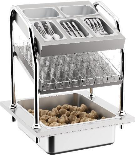 Drop-in Bestekbak | 3 Niveaus | 1x2/1GN + 4x1/4GN, Zakelijke goederen, Horeca | Keukenapparatuur, Nieuw in verpakking, Bakkerij en Slagerij
