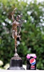 Beeld, mercury - 43 cm - brons marmer, Antiek en Kunst
