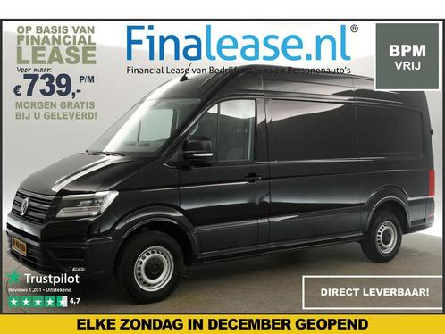 Volkswagen Crafter 35 2.0 TDI L3H3 BPM Vrij 3000KG TG €739pm, Auto's, Bestelauto's, Lease, Handgeschakeld, Diesel, Zwart, Volkswagen