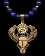 Lapis lazuli - Ketting - Oog van Horus, heilige scarabee -
