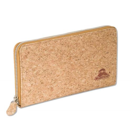 Woodland Dames Rits Portemonnee Kurk – Vegan - RFID - Bruin, Sieraden, Tassen en Uiterlijk, Portemonnees, Bruin, Nieuw, Overige merken