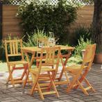 vidaXL Tuin Bistro Set 5 pcs Bruin Massief acaciahout, Verzenden, Nieuw