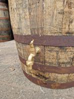 Whiskyvat 125L - Eikenhouten regenton met messing aftapkraan, Met kraantje, Ophalen of Verzenden, Hout, Nieuw