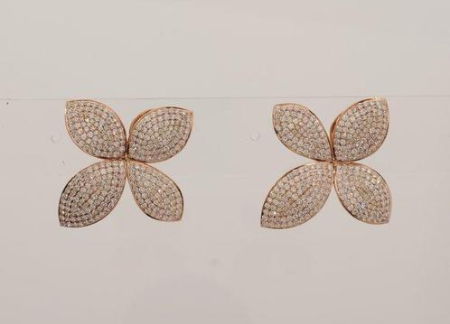 Statement oorbellen - 14 karaat Roségoud - 8.27ct. tw., Sieraden, Tassen en Uiterlijk, Antieke sieraden