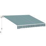 TRUUSK Handmatige Knikarm Zonnescherm 4m Met Handslinger, Ba, Tuin en Terras, Verzenden, Nieuw