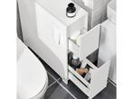 SoBuy BZR111-W - Smalle Badkamerkast - 1 deur 2 lades - Wit, Huis en Inrichting, Verzenden, Nieuw