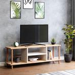 [en.casa] TV meubel Ærøskøbing 120x29x43 cm houtkleurig wit, Huis en Inrichting, Kasten | Televisiemeubels, Nieuw, Verzenden