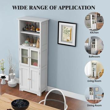 LIVSK Badkamerkast - 6 Niveaus met Verstelbare Planken - Hoo beschikbaar voor biedingen