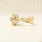 Statement ring - 14 karaat Geel goud - 1.19ct. tw. Diamant, Sieraden, Tassen en Uiterlijk, Antieke sieraden