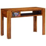 vidaXL Bureau met lade Bruin 110 x 50 x 73 cm Massief, Huis en Inrichting, Bureaus, Verzenden, Nieuw