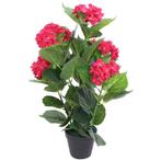 vidaXL Kunst hortensia plant met pot 60 cm rood, Huis en Inrichting, Woonaccessoires | Kunstplanten en Kunstbloemen, Nieuw, Verzenden