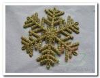 Glitter sneeuwvlok Goud set 4 st Glitter sneeuwv, Hobby en Vrije tijd, Knutselen, Ophalen of Verzenden, Nieuw