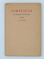 S. Vestdijk - Simplicia [Recensie-exemplaar] - 1941, Antiek en Kunst, Antiek | Boeken en Bijbels