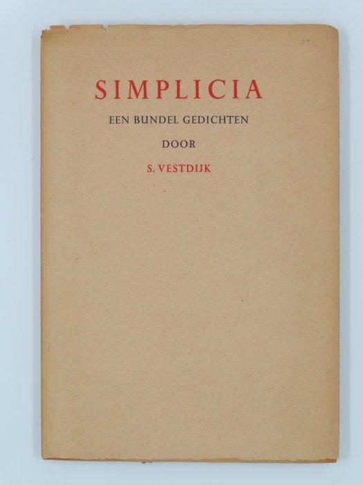 S. Vestdijk - Simplicia [Recensie-exemplaar] - 1941, Antiek en Kunst, Antiek | Boeken en Bijbels