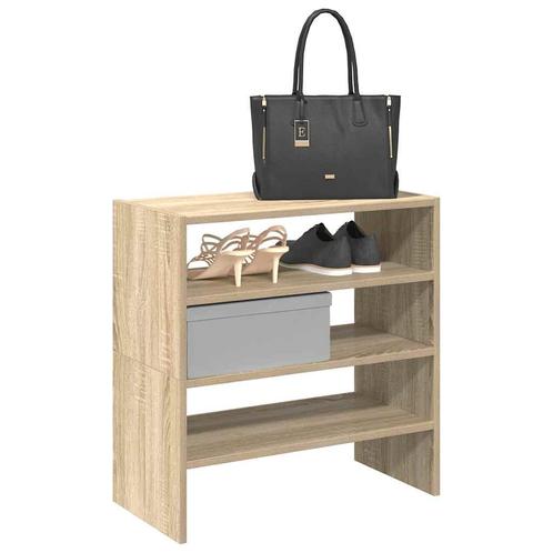 vidaXL Schoenenrekken 2 st stapelbaar 60x30x30,5 cm sonoma, Huis en Inrichting, Kasten | Schoenenrekken, Nieuw, Verzenden