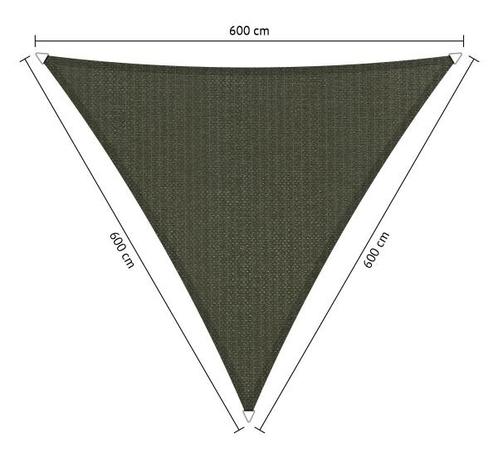 Premium schaduwdoek 6x6x6m driehoek waterdoorlatend Deep..., Tuin en Terras, Schaduwdoeken
