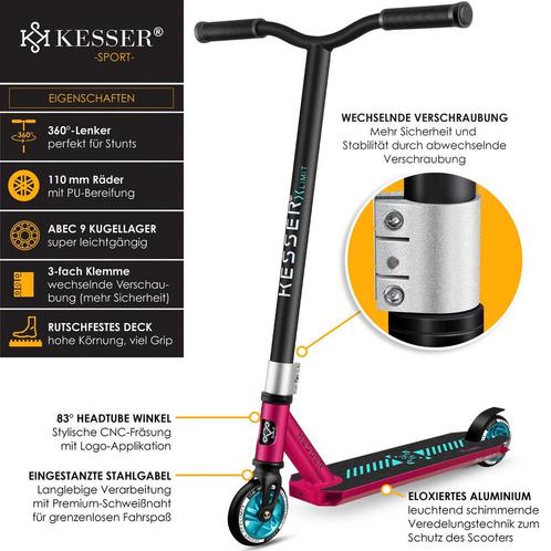 KESSER® Stuntstep X-Limit-Pro 360° Step voor Volwassenen en, Huis en Inrichting, Overige Huis en Inrichting, Nieuw, Verzenden
